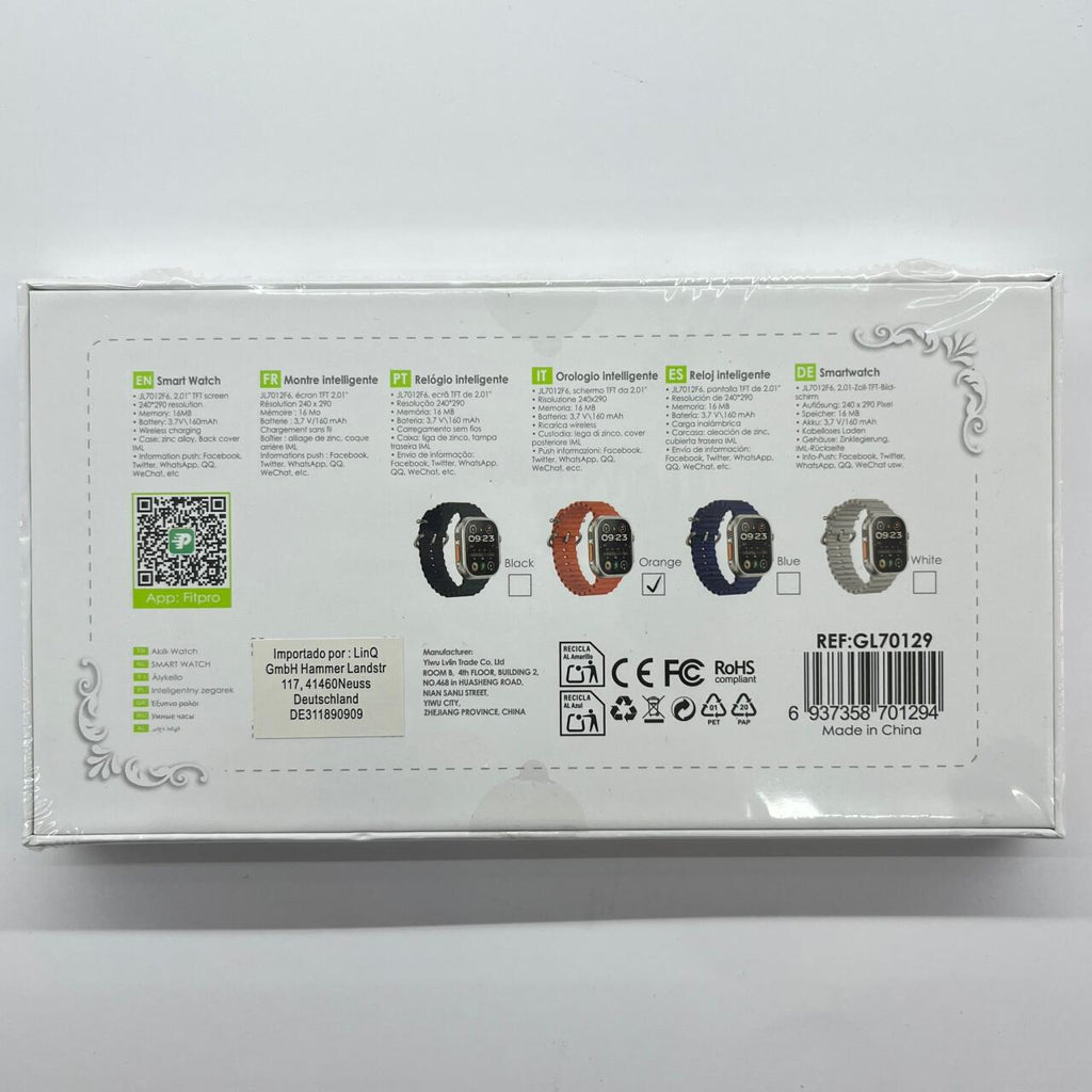 Smart Watch con Pantalla TFT 2.01” – Diseño Premium y Carga Inalámbrica